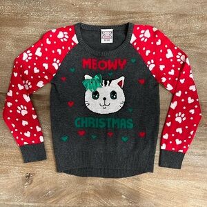 Well Worn Holiday Sweater Meowy Christmas